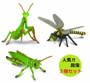 collecta （コレクタ）人気の昆虫3点セット バッタ 88352 ＆ カマキリ 88351 ＆ オニヤンマ 88350 (各1・計3点)