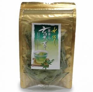 守半海苔 水出し抹茶入り玄米茶 【ティーバッグ】12袋 煎茶（掛川産） 玄米（国産） 抹茶（国産） お中元 お歳暮