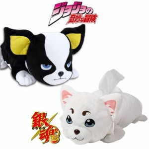 銀魂 定春 & ジョジョの奇妙な冒険 イギー ティッシュボックスカバー 2点セット ぬいぐるみ スターダストクルセイダース グッズ