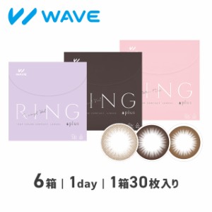 【クーポン配布中】WAVEワンデー UV リング plus 30枚入り 6箱 ヴィヴィッドベール ナチュラルベール WAVE ウェイブ カラコン カラーコン