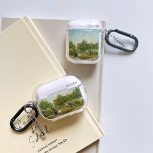 airpods pro2 ケース 韓国 第3世代 ケース airpods pro 第2世代 ケース airpods ケース TPU PC 絵画 アート イラスト ゴッホ garden with