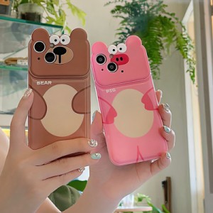 スマホケース iphone14 ケース 韓国 iphone13 ケース iphone12 ケース 携帯ケース iphone11 ケース TPU くま ぶた アニマル おもしろ レ