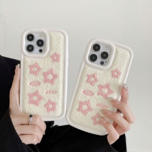 スマホケース iphone15 ケース 韓国 iphone14 ケース iphone13 ケース 携帯ケース iphone12 ケース TPU モコモコ もこもこ 星 スター レ