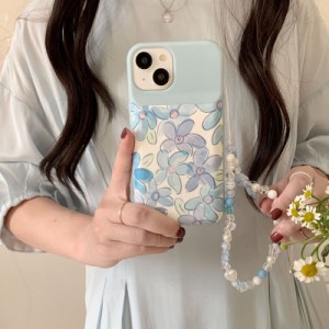 スマホケース iphone15 ケース 韓国 iphone14 ケース iphone13 ケース 携帯ケース iphone12 ケース TPU チャーム 花柄 水彩 フラワー レ