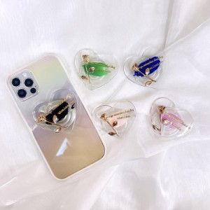 スマホリング かわいい スマホ グリップトック 韓国 スマホリング おしゃれ スマホグリップスタンド ハート heart ペイント ローズ ロゴ 