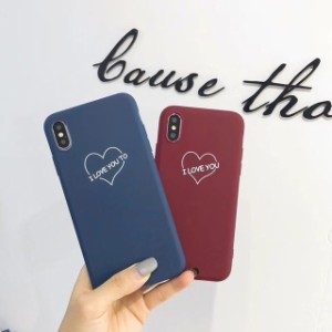 iphone8 ケース iphone7 ケース iphone se2ケース iphone se3 スマホケース 携帯ケース 韓国 Iloveyou Iloveyouto ハート カップル トレ