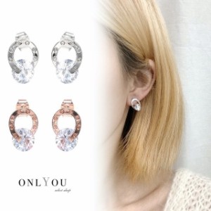 スピンストーンリングピアス アクセサリー onlyou オンリーユー