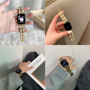 apple watch iwatch アップルウォッチ series 1 2 3 6 5 4 SE 38mm 40mm 42mm 44mm ベルト バンド ゴールド 金 韓国 かわいい かっこいい