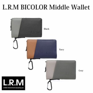 【メール便なら送料無料】L.R.M 財布 メンズ 二つ折り 折り財布 ブランド バイカラー カラビナ 男 レディース 女 ユニセックス 合皮 かっ