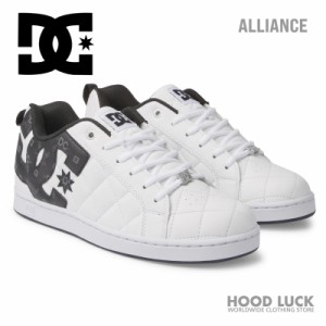 DC スニーカー ビッグロゴ モノグラム柄 ALLIANCE SE SN スケートボード スケートシューズ　DC SHOES 靴 ローカット キルティング