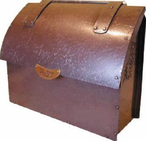 ポスト 郵便受け 壁掛け郵便ポスト デザインポスト 銅製ポスト２型  ハンドメイド