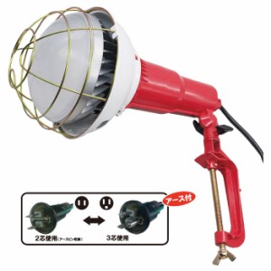 led 投光器 100v GINGA2 LED投光器 50W アース付 バイス付 クランク 屋外用 ソケット 省エネ コード5m 口金E39 作業灯