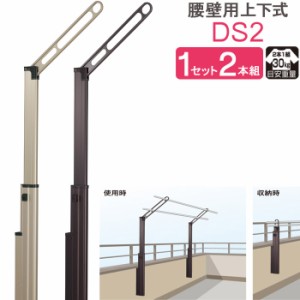 物干し 屋外 ベランダ 壁 壁掛け 物干金物 川口技研 ホスクリーン 腰壁用 タイプ 収納型 DS2型 ライトブロンズ/ダークブロンズ 1セット(2