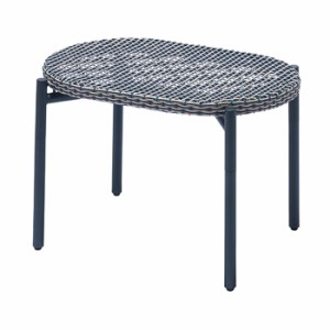 ガーデンファニチャー チェアー WA-ベンチ / サイド ロー テーブル ブルー 青 横690×奥行465×高さ430×座面高さ430mm スチール 人工ラ
