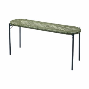 ガーデンファニチャー テーブル WA-テーブル ロング グリーン 緑 横1590×奥行465×高さ730mm スチール 人工ラタン 1台単位 組立品 おし