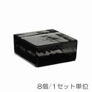 ガラスブロック 屋外壁 間仕切壁 ベネチアン ガラスブリック ハーフ グレー 8個/1セット単位 117×120×53mm イタリア 輸入品