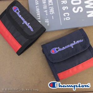 チャンピオン Champion ストラップ付きマジックテープ開閉二つ折り財布 ２つ折り財布 ボイス 63482【メール便配送商品】