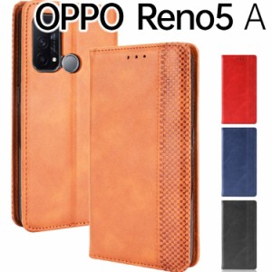 OPPO Reno5 A ケース 手帳 opporeno5a 手帳型 スマホケース 5A アンティーク オシャレ レザー カード入れ レザー 合皮 シンプル 北欧風