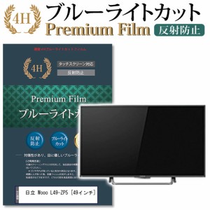 日立 Wooo L49-ZP5 49インチ 機種で使える ブルーライトカット 反射防止 液晶TV 保護フィルム メール便送料無料