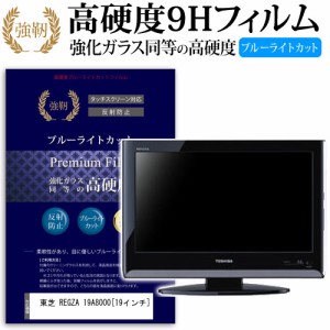 東芝 REGZA 19A8000 19インチ 機種で使える  強化 ガラスフィルム  と 同等の 高硬度9H ブルーライトカット クリア光沢 改訂版 液晶TV 保