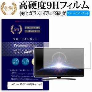 neXXion WS-TV1955B 19インチ 機種で使える 強化 ガラスフィルム  と 同等の 高硬度9H ブルーライトカット クリア光沢 改訂版 液晶TV 保