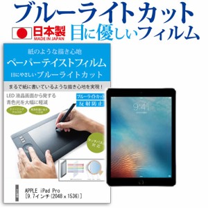 APPLE iPad Pro 9.7インチ 機種で使える ペーパーテイスト 指紋防止 ブルーライトカット ノングレア 液晶保護フィルム ペンタブレット用