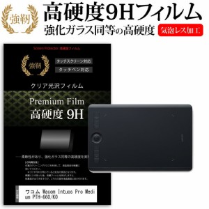 ワコム Wacom Intuos Pro Medium PTH-660/K0 機種用  ぴったり専用サイズ 強化 ガラスフィルム と 同等の 高硬度9H ペンタブレット用フィ