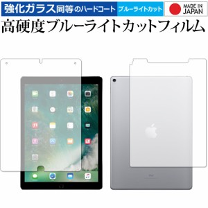 Apple iPad Pro 12.9インチ (2017年版)両面セット 専用 強化ガラス同等 高硬度9H ブルーライトカット クリア光沢 液晶保護フィルム