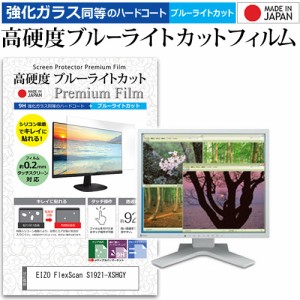 EIZO FlexScan S1921-XSHGY [19インチ] 機種で使える 強化ガラス同等 高硬度9H ブルーライトカット クリア光沢 液晶保護フィルム