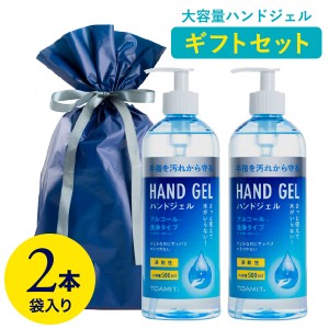 ギフト ハンドジェル ギフトセット 500ｍL×２本セット ギフト袋入り アルコール除菌 洗浄タイプ 送料無料 TOAMIT 東亜産業