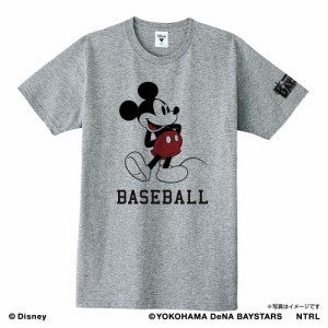 MICKEY MOUSE×横浜DeNAベイスターズ Ｔシャツ(BASEBALL) 杢グレー 大人用