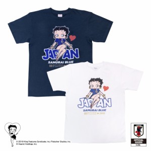 Betty Boop×侍ブルー BETTY BOOP　Tシャツ サッカー日本代表ver.