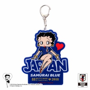 Betty Boop×侍ブルー BETTY BOOP　アクリルキーホルダー サッカー日本代表ver.