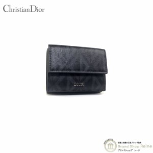 Dior  クリスティン・ディオール 三つ折り財布 Black 小さい財布