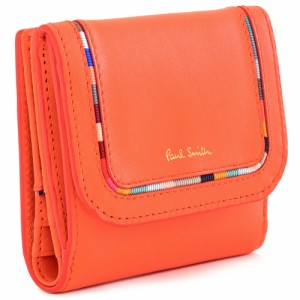 ポールスミス 財布 二つ折り財布 ポップレッド(オレンジっぽいお色です) Paul Smith bpw283-20 レディース 婦人 ギフト 定番 彼氏 彼女 