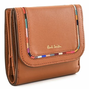 ポールスミス 財布 二つ折り財布 タン(ブラウン系) Paul Smith bpw283-75 レディース 婦人 ギフト 定番 彼氏 彼女 プレゼント