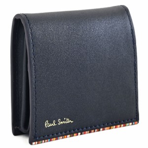 ポールスミス 財布 小銭入れ コインケース BOX型 紺(ネイビー) Paul Smith psc750-30 メンズ 紳士 ギフト 定番 彼氏 彼女 プレゼント