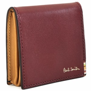 展示品箱なし ポールスミス 財布 小銭入れ コインケース BOX型 ワイン Paul Smith psq090-80 メンズ 紳士