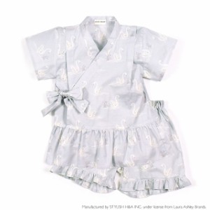 LAURA ASHLEY じんべい(女の子) Swans ジュニア キッズ 甚平 甚兵衛 ジンベイ ジンベエ じんべえ 綿100% 子供 夏祭り 部屋着 花火大会 11