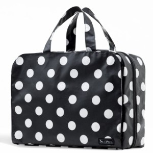 おむつポーチ・L (バッグタイプ) polka dot large(broadcloth・black)【オムツケース おむつ入れ おむつバッグ】(赤ちゃん ベビー 出産祝