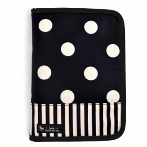 マルチケース/母子手帳ケース(ファスナータイプ) polka dot large(twill・black)【母子手帳カバー 母子手帳入れ】(赤ちゃん ベビー 出産