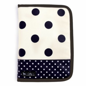 マルチケース/母子手帳ケース(ファスナータイプ) polka dot large(twill・white)【母子手帳カバー 母子手帳入れ】(赤ちゃん ベビー 出産