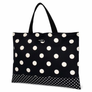 decor PolkaDot レッスンバッグ リバーシブルpolka dot (twill・black) 子供用 手提げバッグ お稽古バッグ 絵本袋 通学 入園グッズ 子供 