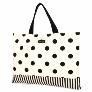 decor PolkaDot レッスンバッグ リバーシブル polka dot large(twill・white)xnarrow stripe(twill・black) 子供用 手提げバッグ お稽古