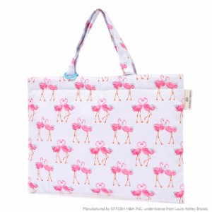 LAURA ASHLEY レッスンバッグ キルティング(ループ付き) Pretty Flamingo 子供用 手提げバッグ お稽古バッグ 絵本袋 通学 入園グッズ 子