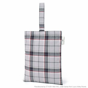 LAURA ASHLEY シューズケース キルティング Highland check 子供用 シューズバッグ キルティング 上履き入れ 上履き袋 上靴入れ 幼稚園 