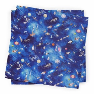 ランチクロス・給食ナフキン(45cm×45cm) はっ水ノーアイロン 2枚セット 未来の惑星探査と宇宙船 子供用 ナフキン ランチョンマット ラン