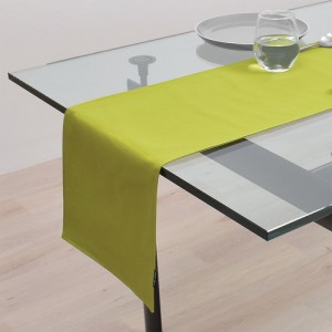 テーブルランナー・テーブルセンター (30cm×130cm) リバーシブルタイプ 綿100% 無地オックス・リーフグリーン グリーン 緑 シンプル 洗