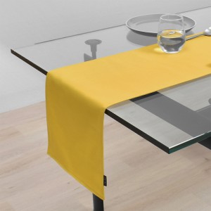 テーブルランナー・テーブルセンター (30cm×100cm) リバーシブルタイプ 綿100% 無地オックス・シトロンイエロー イエロー 黄色 シンプル