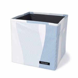 ファブリックボックス Sサイズ (26cm×26cm) ウォーターフロー ブルー 北欧 収納ボックス おしゃれ オシャレ カラーボックス タオル 小物